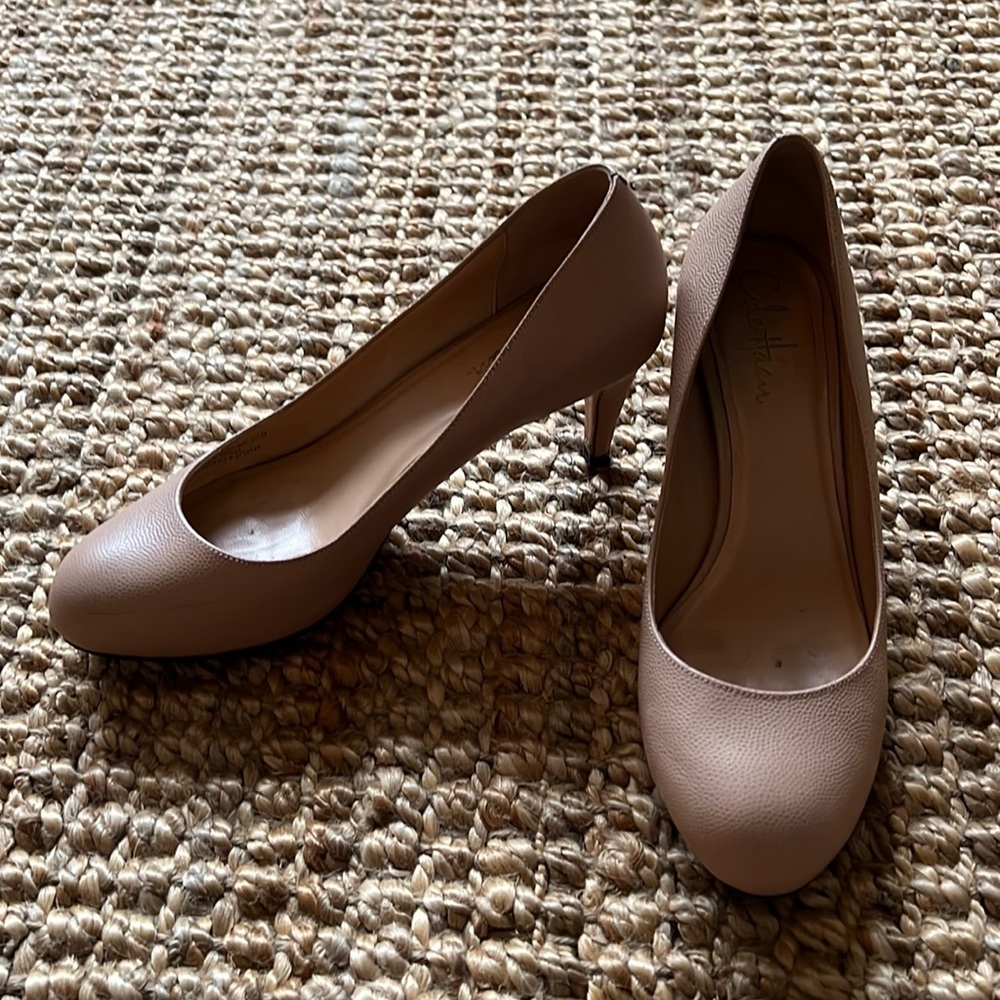 Cole Haan x Nike round toe nude heels